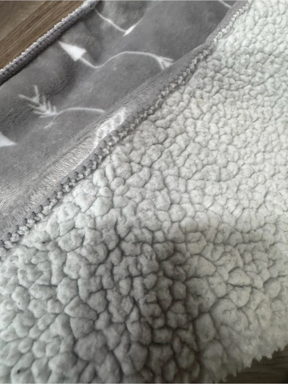 Cloud Island Target Gray White Arrows/Sherpa Baby Blanket